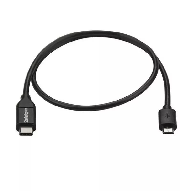 StarTech.com USB2CUB50CM cable de USB-C a Micro-USB B, macho/macho, USB 2.0, compatible con Thunderbolt 3, 0,5 m, negro