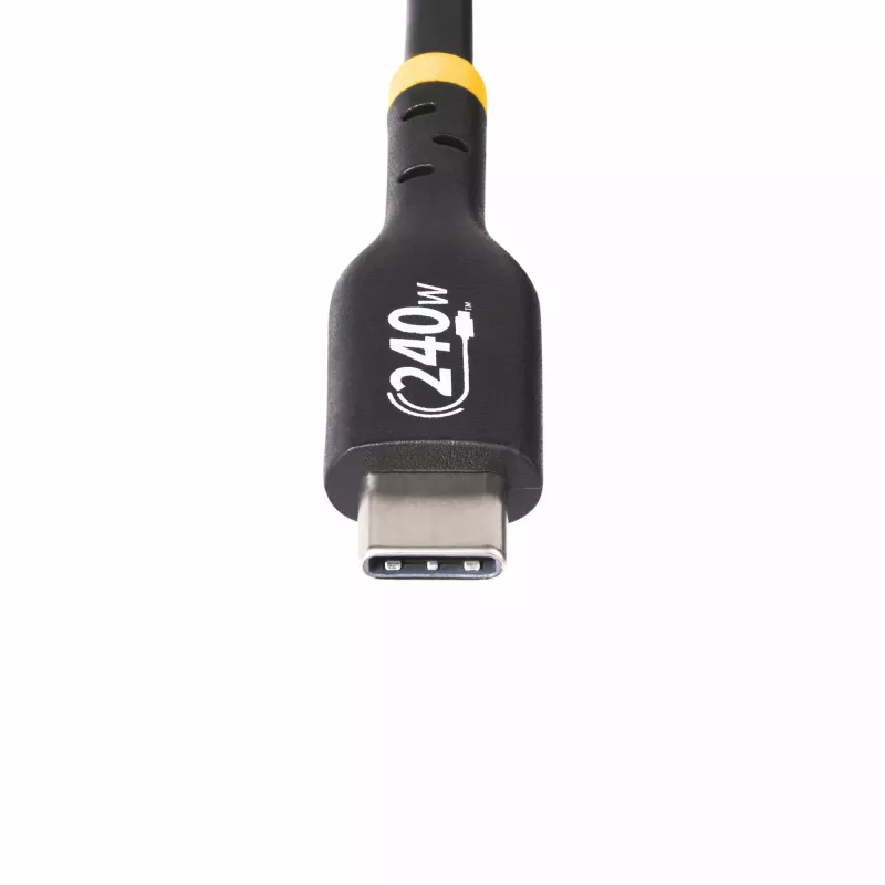 StarTech.com Cable de carga USB-C de 1 m, cable USB-C certificado por USB-IF, 240W PD EPR, cable de carga para portátil USB 2.0 Type-C, cable de transferencia de datos USB-C, funda de TPE, M/M