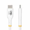 StarTech.com Cable de carga USB-C blanco de 2 m, cable USB-C certificado por USB-IF, 240W PD EPR, cable de carga para portátil USB 2.0 Type-C, cable de datos USB-C, funda de TPE