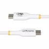 StarTech.com Cable de carga USB-C blanco de 2 m, cable USB-C certificado por USB-IF, 240W PD EPR, cable de carga para portátil USB 2.0 Type-C, cable de datos USB-C, funda de TPE