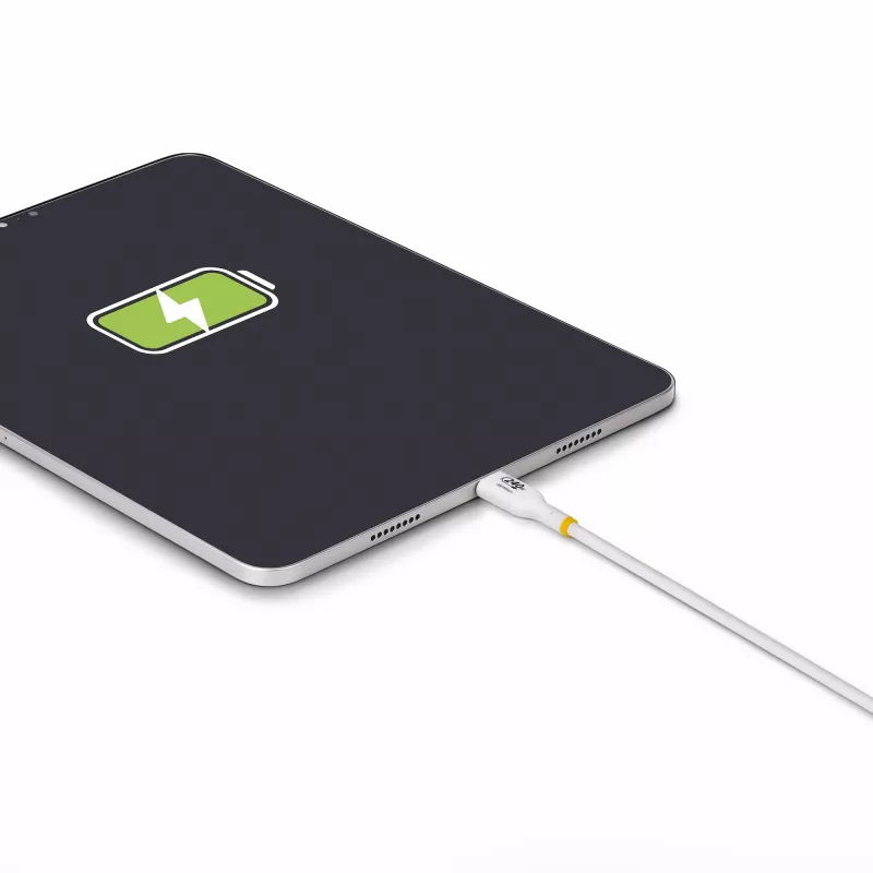 StarTech.com Cable de carga USB-C blanco de 2 m, cable USB-C certificado por USB-IF, 240W PD EPR, cable de carga para portátil USB 2.0 Type-C, cable de datos USB-C, funda de TPE