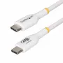 StarTech.com Cable de carga USB-C blanco de 3 m, cable USB-C certificado por USB-IF, 240W PD EPR, cable de carga para portátil USB 2.0 Type-C, cable de transferencia de datos USB-C, funda de TPE