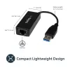 StarTech.com Adaptador de red USB 3.0 a Gigabit Ethernet, 10/100/1000 Mbit/s, USB a RJ45, adaptador USB 3.0 a LAN, adaptador Ethernet USB 3.0 (GbE), conforme a TAA