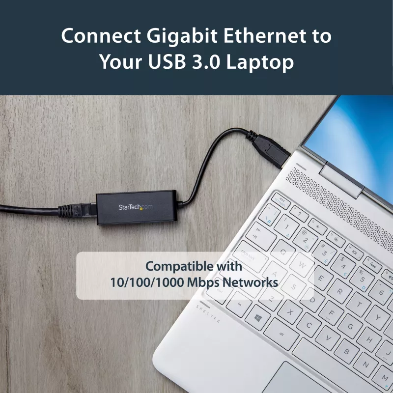 StarTech.com Adaptador de red USB 3.0 a Gigabit Ethernet, 10/100/1000 Mbit/s, USB a RJ45, adaptador USB 3.0 a LAN, adaptador Ethernet USB 3.0 (GbE), conforme a TAA