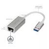 StarTech.com Adaptador de red USB 3.0 a Gigabit - Plateado, con cable, USB, Ethernet, 2000 Mbit/s, Plateado