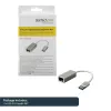 StarTech.com Adaptador de red USB 3.0 a Gigabit - Plateado, con cable, USB, Ethernet, 2000 Mbit/s, Plateado