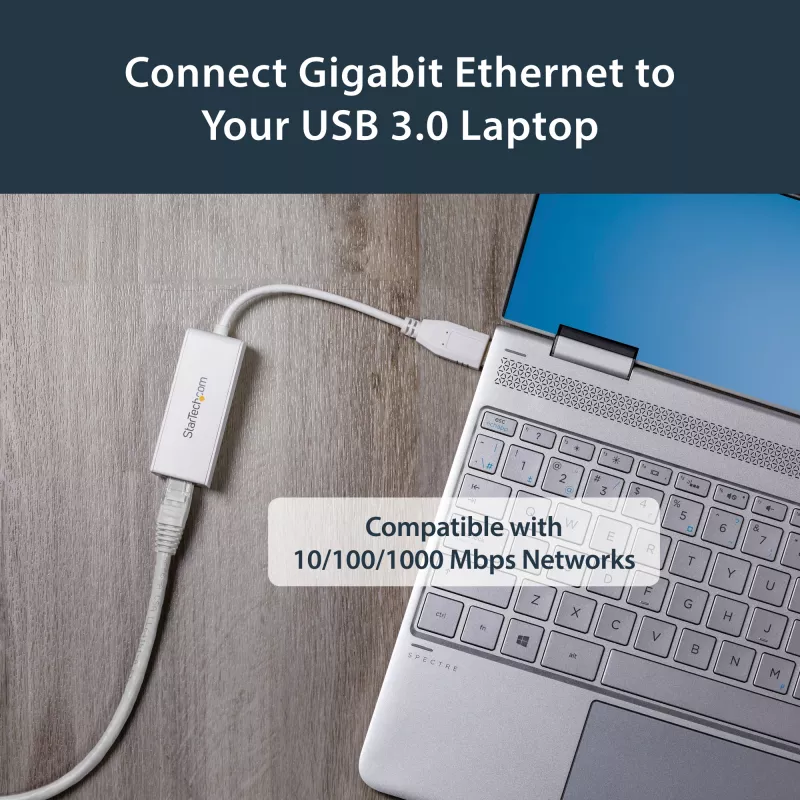 StarTech.com Adaptador de red USB 3.0 a Gigabit Ethernet, 10/100/1000 Mbit/s, USB a RJ45, adaptador USB 3.0 a LAN, adaptador Ethernet USB 3.0 (GbE), conforme a TAA