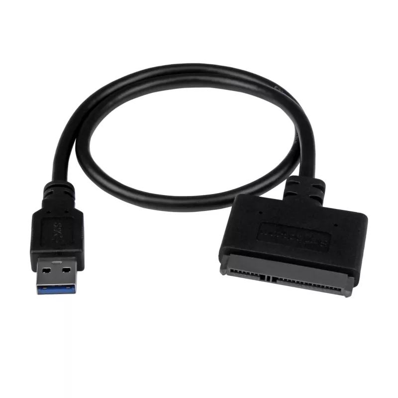StarTech.com Adaptador USB 3.1 a SATA de 2,5 pulgadas – USB 3.1 Gen 2 10 Gbit/s con UASP, convertidor externo de almacenamiento para HDD/SSD