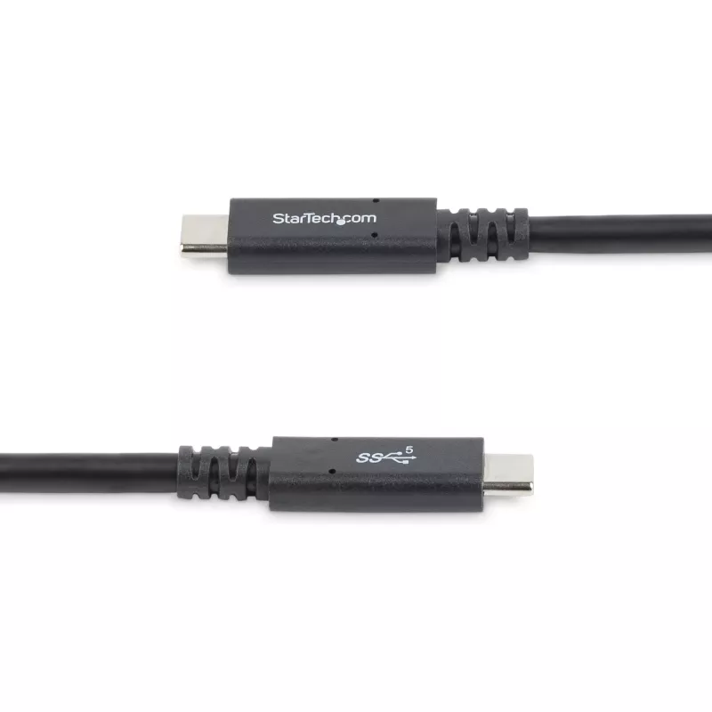 StarTech.com Cable USB-C a USB-C de 1,8 m – 5 A, 100 W PD 3.0 – Certificado para Chromebook – Certificado USB-IF – M/M – USB 3.0 5 Gbit/s – Cable de carga USB-C – Cable USB Type-C