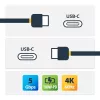 StarTech.com Cable USB-C de 2 m 5Gbps – Cable USB-C de alta calidad – Cable USB 3.0 (5Gbps) Type-C – Carga Power Delivery de 100W (5A), DP Alt Mode – Cable USB-C a C – Carga y sincronización