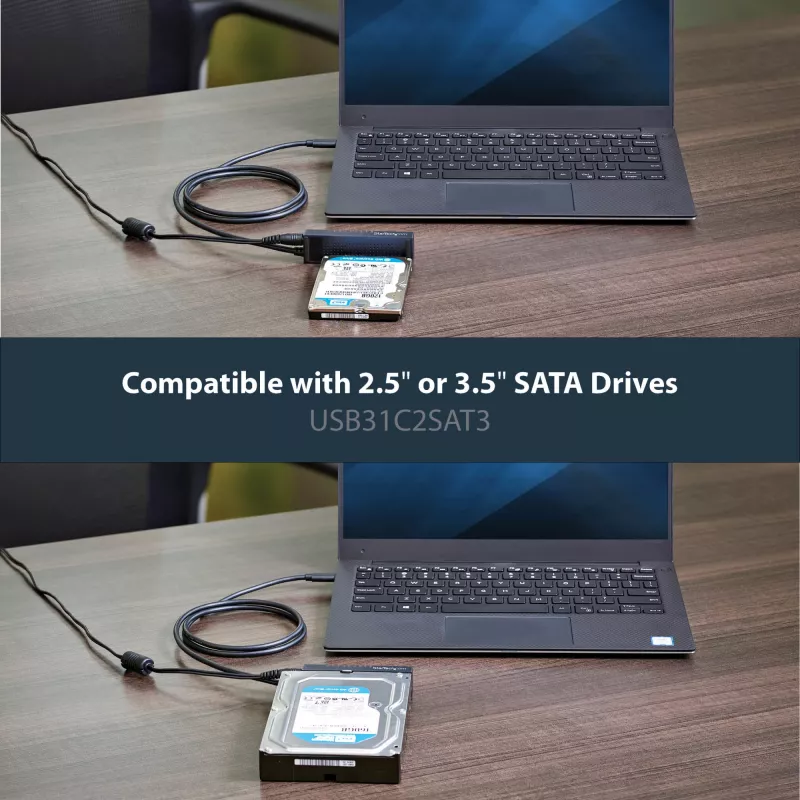 StarTech.com Cable adaptador USB 3.1 (10 Gbps) para unidades SATA de 2,5 y 3,5 pulgadas – USB-C