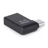 StarTech.com Adaptador USB-C a USB-A en ángulo, USB 5 Gbit/s, adaptador compacto de conector macho USB-C a conector hembra USB-A, carcasa metálica, macho/hembra