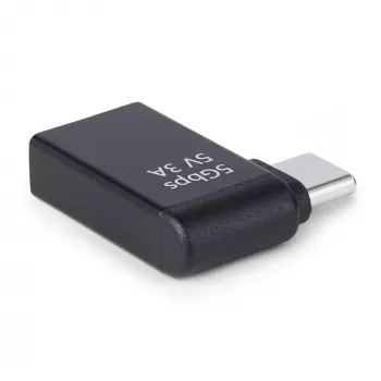 StarTech.com Adaptador USB-C a USB-A en ángulo, USB 5 Gbit/s, adaptador compacto de conector macho USB-C a conector hembra USB-A, carcasa metálica, macho/hembra