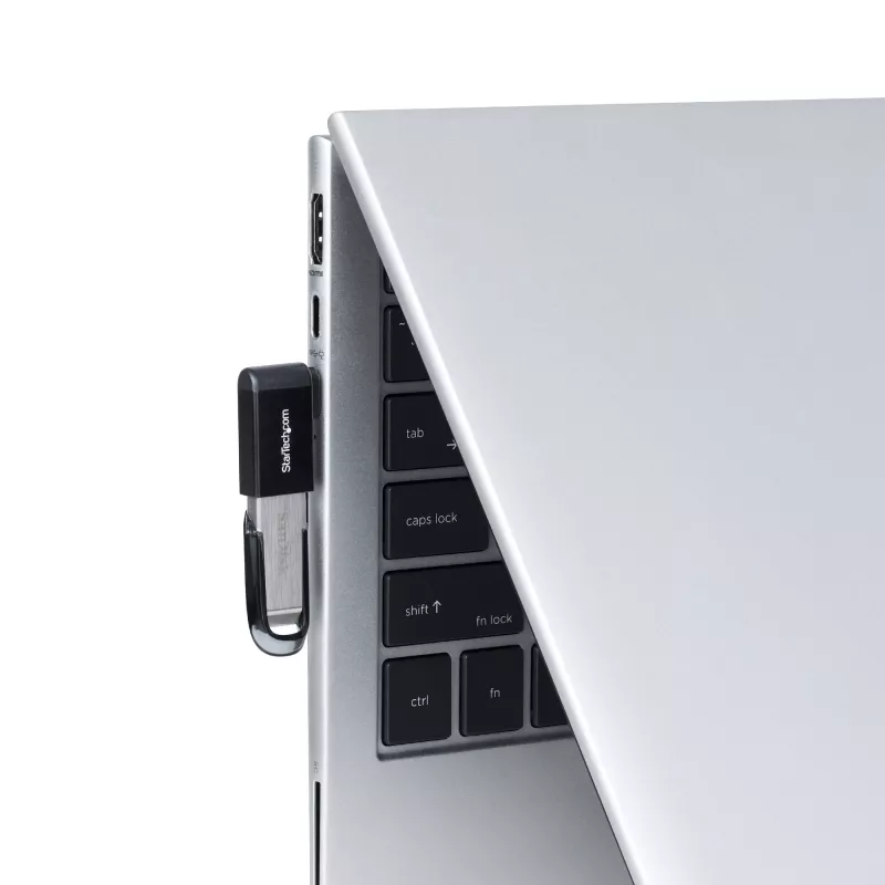 StarTech.com Adaptador USB-C a USB-A en ángulo, USB 5 Gbit/s, adaptador compacto de conector macho USB-C a conector hembra USB-A, carcasa metálica, macho/hembra