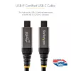 StarTech.com Cable USB-C de 3ft (1m) 10 Gbit/s – Cable USB-C certificado por USB-IF – Cable USB 3.1 Type-C – Carga Power Delivery de 100W (5A), DP Alt Mode – Cable USB-C a C – Carga y sincronización