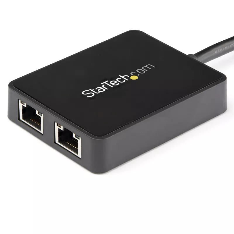 StarTech.com Adaptador de red USB 3.0 a Gigabit Ethernet de doble puerto con puerto USB
