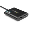 StarTech.com Adaptador USB 3.0 a doble DisplayPort – 4K 60 Hz, 3.2 Gen 1 (3.1 Gen 1), USB Type-A, salida DisplayPort, 4096 x 2160 píxeles