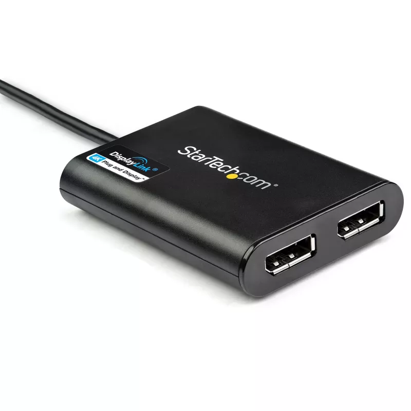 StarTech.com Adaptador USB 3.0 a doble DisplayPort – 4K 60 Hz, 3.2 Gen 1 (3.1 Gen 1), USB Type-A, salida DisplayPort, 4096 x 2160 píxeles