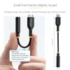 StarTech.com USBCAUDIO2 adaptador de audio de USB-C a 3,5 mm TRRS para auriculares/auriculares con micrófono, DAC de 32 bits, compatible con Thunderbolt, 12,7 cm, negro