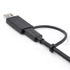 StarTech.com Cable USB-C de 3ft (1m) con adaptador dongle USB-A – Cable USB-C híbrido 2 en 1 con USB-A – USB-C a USB-C (10 Gbit/s/100W PD), USB-A a USB-C (5 Gbit/s) – Ideal para estaciones de acoplamiento híbridas