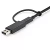 StarTech.com Cable USB-C de 3ft (1m) con adaptador dongle USB-A – Cable USB-C híbrido 2 en 1 con USB-A – USB-C a USB-C (10 Gbit/s/100W PD), USB-A a USB-C (5 Gbit/s) – Ideal para estaciones de acoplamiento híbridas
