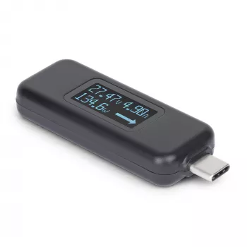 StarTech.com Probador de potencia USB-C, multímetro digital, medidor de voltaje y corriente bidireccional, hasta 240W PD EPR, probador medidor de potencia portátil para cables y puertos USB-C