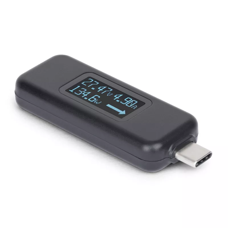 StarTech.com Probador de potencia USB-C, multímetro digital, medidor de voltaje y corriente bidireccional, hasta 240W PD EPR, probador medidor de potencia portátil para cables y puertos USB-C