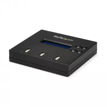 StarTech.com Duplicador y borrador de memorias USB independiente de 1 a 2, copiador de unidades flash USB múltiples, copia de sistema y archivos y de unidad completa a 1,5 GB/min, borrado simple y de 3 pasadas, pantalla LCD – TAA