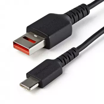 StarTech.com Cable de carga segura de 3 ft (1 m) – Cable de solo carga bloqueador de datos USB-A a USB-C – Cable de carga sin datos solo alimentación para teléfono/tableta – Cable adaptador de protección USB bloqueador de datos