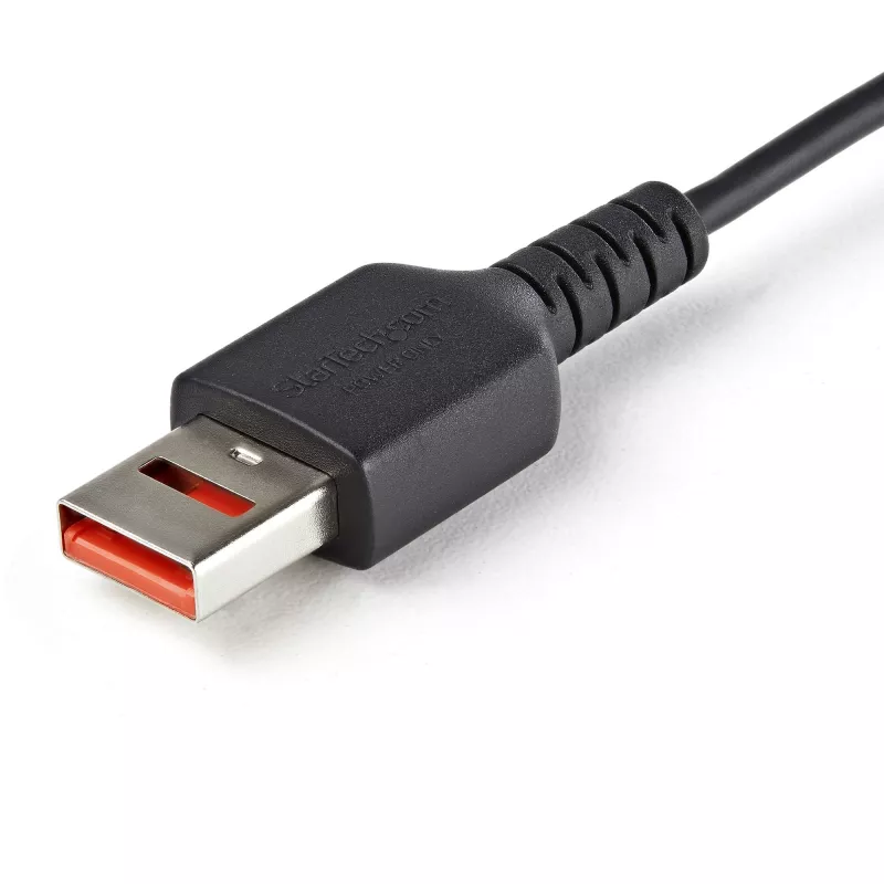 StarTech.com Cable de carga segura de 3 ft (1 m) – Cable de solo carga bloqueador de datos USB-A a USB-C – Cable de carga sin datos solo alimentación para teléfono/tableta – Cable adaptador de protección USB bloqueador de datos