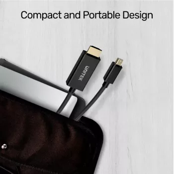 Adaptador de cable de vídeo Unitek Mini DisplayPort a HDMI 2 m, HDMI 1.4, 4K@30 Hz, HDCP 2.0, contactos dorados, negro