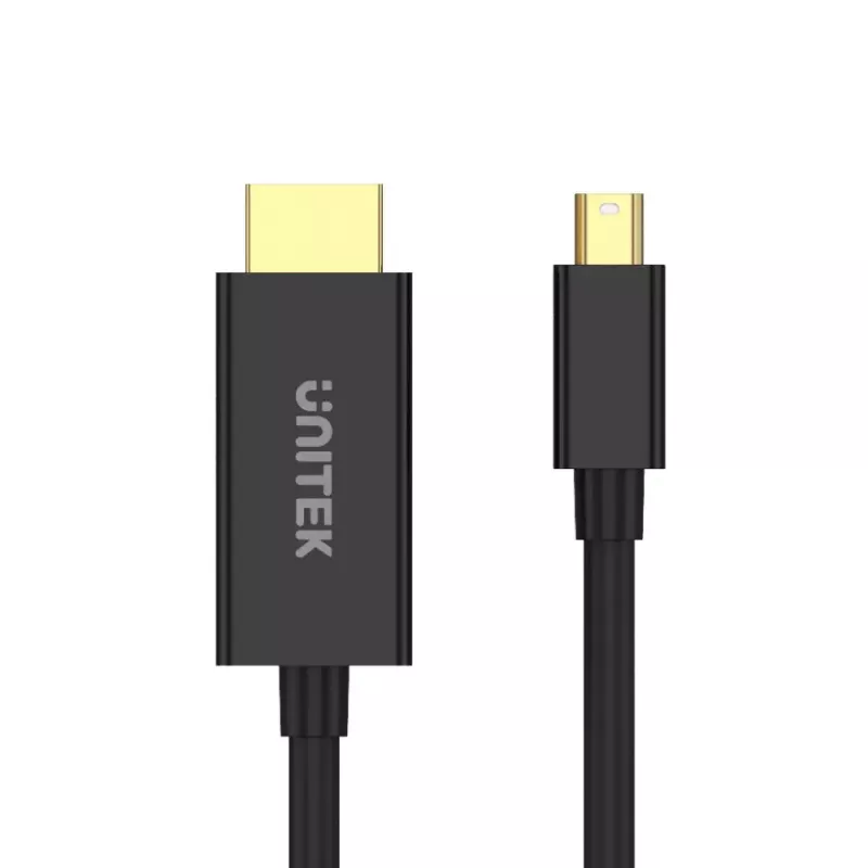 Unitek V1152A cable adaptador de Mini DisplayPort a HDMI, 4K 30 Hz, 2 m, negro
