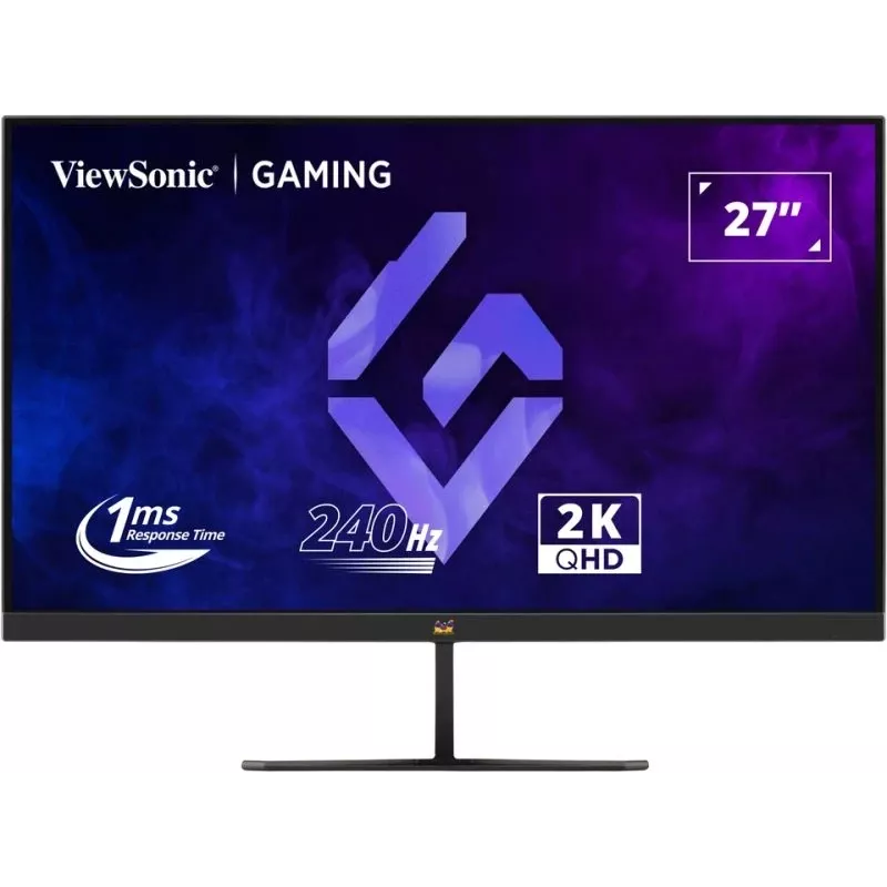 ViewSonic VX2758A-2K-PRO-3 monitor gaming de 27 pulgadas (68,6 cm), IPS, 2560 x 1440 QHD, 240 Hz, 1 ms, FreeSync Premium, HDR400, 2x HDMI 2.1, DisplayPort, negro