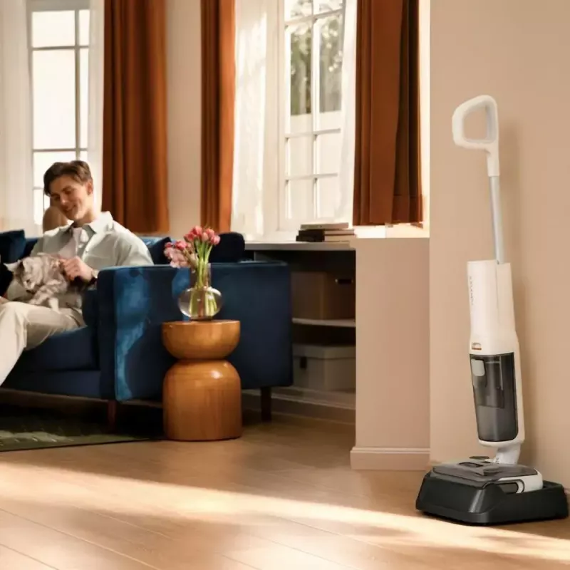 Roborock F25 RT aspiradora y fregadora inalámbrica de sólidos y líquidos, depósito de 0,87 l de agua limpia / 0,72 l de agua sucia, hasta 40 min, blanca