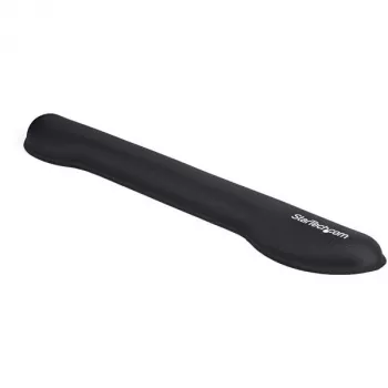 StarTech.com reposamuñecas de espuma para teclado para apoyo ergonómico al escribir – almohadilla acolchada antideslizante para teclado – reposamuñecas, mano y brazo para teclado de portátil u ordenador de sobremesa – suave reposo de nailon negro