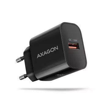 Axagon ACU-QC18 QC 3.0 1× SALIDA Cargador de pared 18W, Interior, AC, Negro