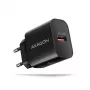 Axagon ACU-QC18 QC 3.0 1× SALIDA Cargador de pared 18W, Interior, AC, Negro