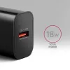 Axagon ACU-QC18 QC 3.0 1× SALIDA Cargador de pared 18W, Interior, AC, Negro