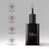 Axagon ACU-QC18 QC 3.0 1× SALIDA Cargador de pared 18W, Interior, AC, Negro