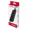 Axagon HUE-F7C hub de carga plano de aluminio USB 3.2 Gen 1 de 7 puertos, 7x USB-A, cable USB-C de 30 cm, conector de alimentación externa, negro
