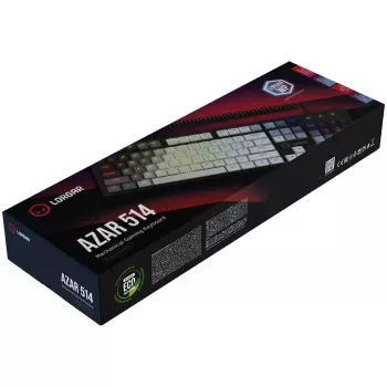 Teclado mecánico LORGAR Azar 514 Blanco con retroiluminación RGB, distribución ENG