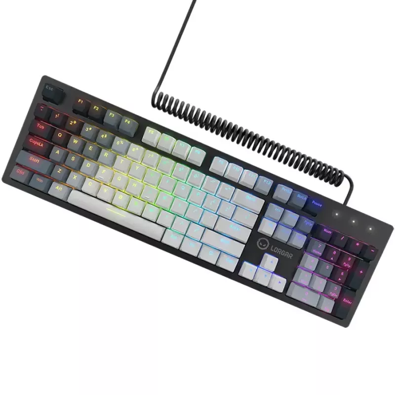Teclado mecánico LORGAR Azar 514 Blanco con retroiluminación RGB, distribución ENG