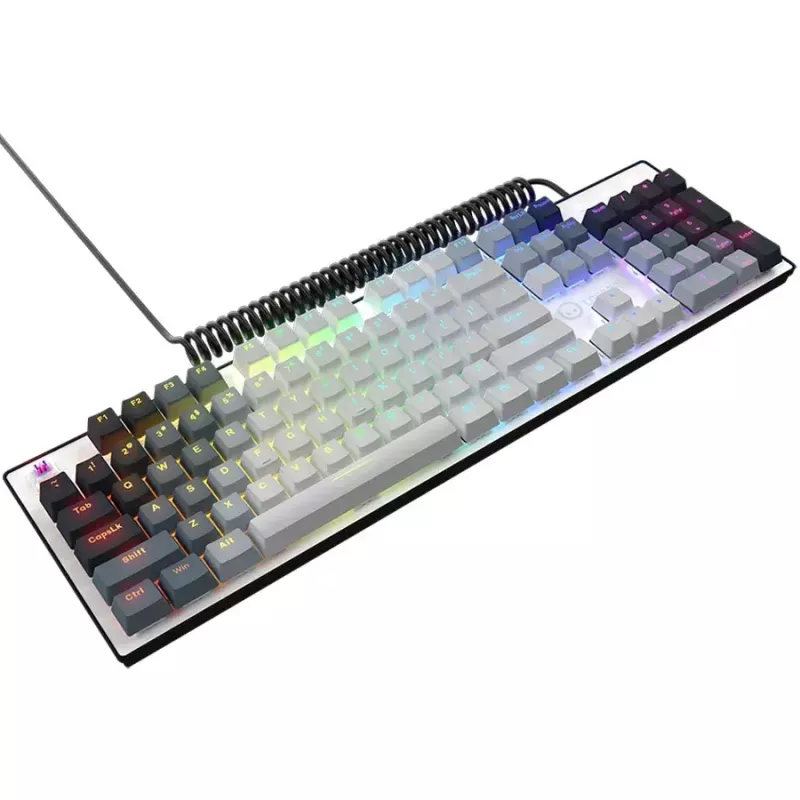 Teclado mecánico LORGAR Azar 514 Blanco con retroiluminación RGB, distribución ENG