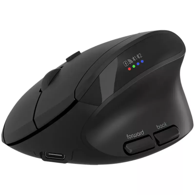 Ratón CANYON MW-25 ergonómico LED AA doble modo inalámbrico negro