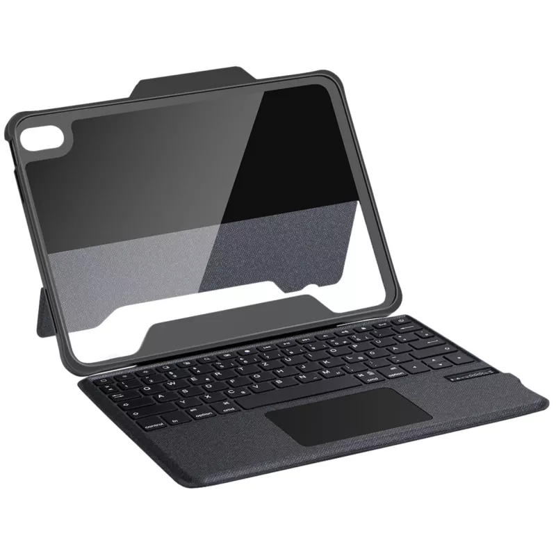 Teclado DEQSTER Rugged Touch 10,9″, QWERTZ, alemán, trackpad, Apple, Apple iPad 10,9 pulgadas (10.ª gen.), 27,7 cm (10,9 pulgadas)