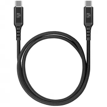 Cable de carga DEQSTER de nailon USB-C a USB-C, 1 m, USB C, USB C, 5 Gbit/s, negro