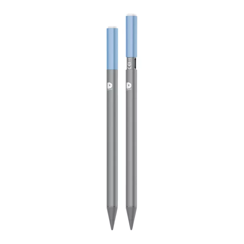 DEQSTER Pencil 2, tablet, Apple, azul, gris, Apple iPads desde 2018, gris, aluminio, policarbonato (PC), polioximetileno (POM)