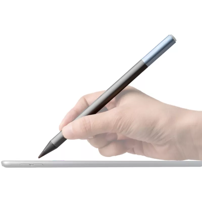 DEQSTER Pencil 2, tablet, Apple, azul, gris, Apple iPads desde 2018, gris, aluminio, policarbonato (PC), polioximetileno (POM)