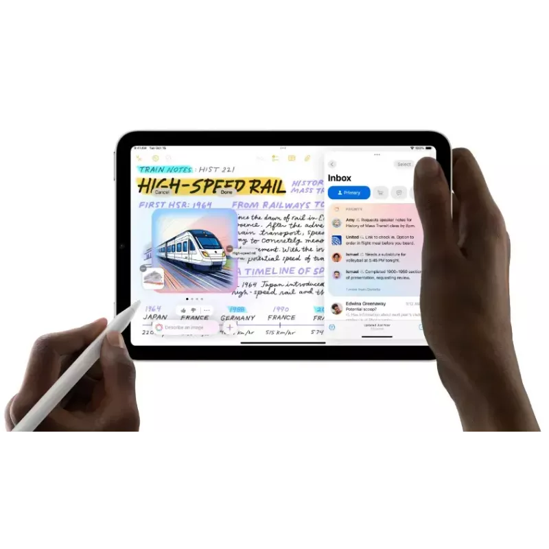 Apple iPad mini (A17 Pro, 2024) MXN93NF/A tableta, Wi-Fi, 128 GB, morado, Liquid Retina IPS de 8,3 pulgadas (21,1 cm) 2266x1488, cámaras de 12 MP, Wi-Fi 6E, USB-C