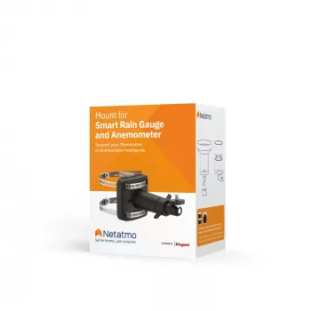Netatmo soporte para pluviómetro inteligente y anemómetro inteligente, negro, Netatmo, 65 mm, 65 mm, 135 mm, 75 mm